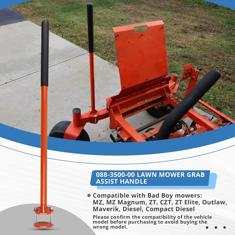 EXARRNX Mowers Mount Assist Handle Kit Compatible with Bad Boy Mowers Orange, Replace OE for 088-3500-00 - Image 2